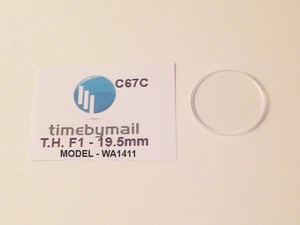 For TAG HEUER F1 WA1411 Replacement Watch Glass 19.5mm Crystal Part C67C - Picture 1 of 1