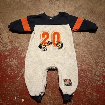 VINTAGE Baby Mickey Donald  Football One Piece Bodysuit Sz 18 months  - Image 1 of 4