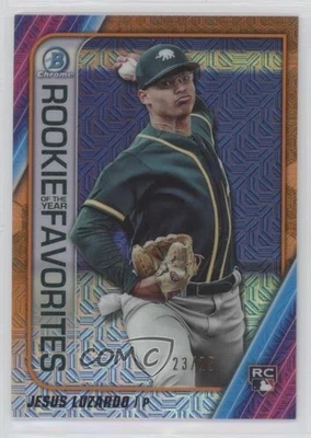 2020 Bowman Mega Box Orange Mojo Refractor /25 Jesus Luzardo #ROYF-JL RC - Image 1 of 2