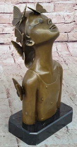 Busto abstracto de niña mariposa Collet`s: estatua de bronce fundido caliente para estatuilla de oficina - Imagen 1 de 10