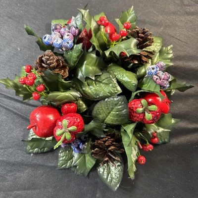 "Anillo vela plástico otoño invierno 9"" manzana piña bayas 9""" Foto 1 de 2