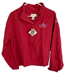 NWT Antigua Women's Dark Red FBR Open PGA TOUR Volunteer Wind Ward Jacket M - Picture 1 of 12