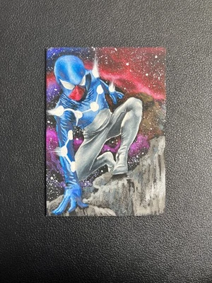 2023 Finding Marvel The Infinity Saga Art Sketch 1/1 Spider-Boy By  Ash Gonzales - Image 1 of 4