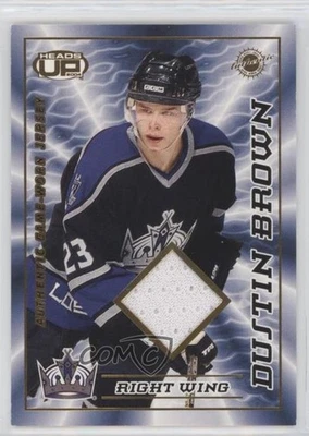 2003 Pacific Heads Up Authentic Game-Worn Jersey 327/1200 Dustin Brown Rookie RC - Image 1 of 3