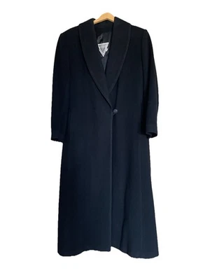Abrigo largo de colección J Persy para MARVIN RICHARDS 100 % cachemir negro cuello chal 16 Foto 1 de 4