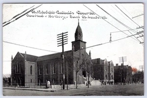 1914 ST PATRICKS IGLESIA CATÓLICA CONVENTO RECTORÍA ESTE DE ST LOUIS MISSOURI POSTAL - Imagen 1 de 2