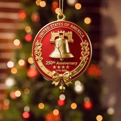 Independent Station New U.S. 250th Anniversary Bell nament Metal Or Bell A4G0 - Image 1 of 4