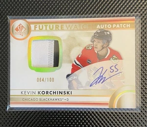 2023-24 SP AUTHENTIC KEVIN KORCHINSKI FUTURE WATCH AUTO PATCH /100 #153 CHI RC! - Picture 1 of 3