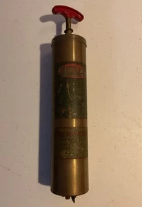 Vintage FYREX Brass Fire Extinguisher - Empty Rare - Picture 1 of 8