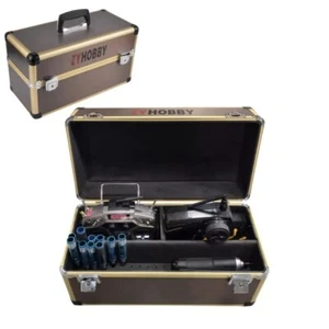 Aluminum Double RC Transmitter Carrying Case for Futaba JR Spektrum FrSky Hitec - Picture 1 of 12