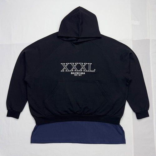 T shirt con cappuccio Balenciaga AW22 Snowstorm XXXL Runway a strati taglia 1