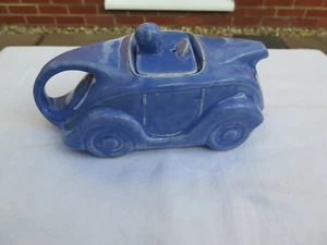 Unusual Cobalt Blue Coloured Car Shaped Tea Pot - Picture 1 of 9