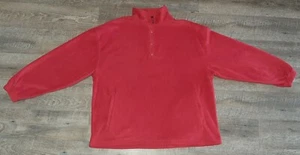 Ivy Crew Classic Mens Fleece Size XL Red Long Sleeve Coat Quarter Zip Zip Pocket - Bild 1 von 11