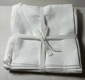 Gold coast Pure Cotton Napkins 16"X16" Set Of 8 Square White Napkins Washable - Picture 1 of 4