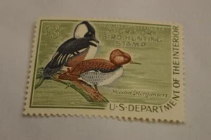 #RW35 1968 SELLO DE PATO DEL DEPARTAMENTO INTERIOR DE EE. UU. $3 COMO NUEVO - Imagen 1 de 4