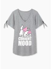 Torrid Disney Marie Aristocats Current Mood Gray tee Shirt  NWT New 5X