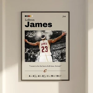 LeBron James Poster, Cleveland Wandbild, Basketball Druck, James Print - Bild 1 von 10