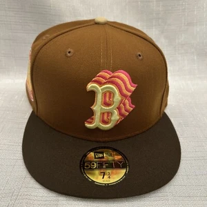 Exclusive 59FIFTY Boston Red Sox 1999 ASG Chrome Dunkin Brown UV Size 7 3/4 - Picture 1 of 7