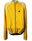 Campagnolo Cycling Jersey Jacket L Men Yellow POCKETS Full Zip Fleece Lined Bike