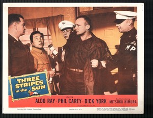 Three Stripes in the Sun 11x14 Lobby Card Aldo Ray Heihachirô Ôkawa War