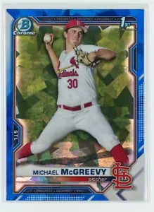 2021 Bowman Chrome Draft Sapphire Michael McGreevy - BDC-91 (B) - Picture 1 of 2