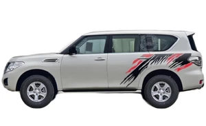 Vinyl Distorted Stripe Graphics Car Sticker For Nissan Patrol Side Door Decals - Picture 1 of 4