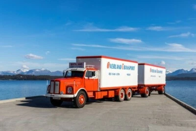 Tekno 82117 Scania Vabis LS76 Camion & Rimorchio Furgone " Overland) Norvegia - Immagine 1 di 4