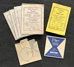 10 VTG FISHING HOOKS (5 packs x 2 each) Hand-tied Conservation Message (#673) - Picture 1 of 10