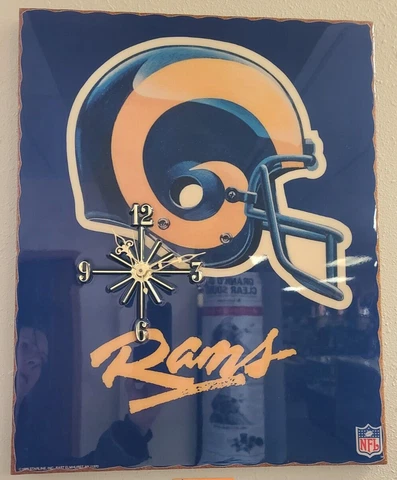 VINTAGE 1989 NFL LOS ANGELES RAMS Wall Clock Cover