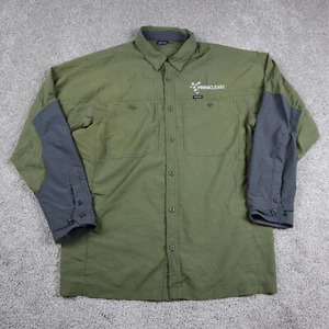 Patagonia Shirt Mens Medium Green Field Lightweight Green Ripstop Hiking Durable - Picture 1 of 11