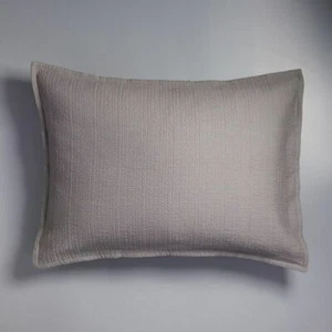 SIMPLY VERA WANG Matelasse STANDARD Pillow Sham GRAY Cotton NWT - Picture 1 of 3
