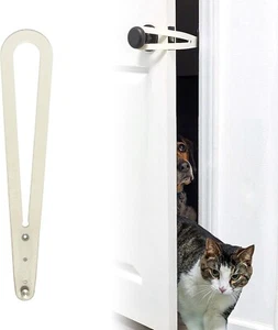 Pestillo para soporte de puerta para gato - Correa de cierre flexible blanca brillante - Imagen 1 de 5