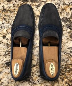 Donald J. Pliner Mens 'VergilMAMA' Loafer Shoe Black/indigo M130 Size 13 Italy
