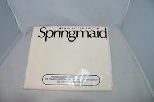 Springmaid Twin Ivory Fitted Sheet NIP Vintage - Picture 1 of 7