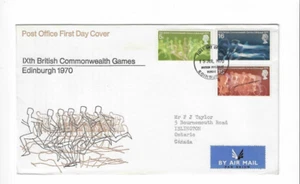 GREAT BRITAIN 1970 FDC IX British Commonwealth Games sent to Canada - Picture 1 of 2