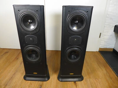 Tannoy 633 edle kleine Standlautsprecher, Echtholz, schwarz, Topp ! Paarpreis ! - Bild 1 von 4