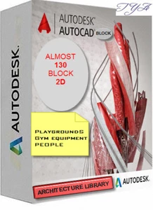 AUTOCAD SAMMLUNG DWG DATEI SOFTWARE ARCHITEKTURBIBLIOTHEK 130 BLOCK 2D - Bild 1 von 5