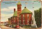Metal Sign - New Jersey Postcard - City Hall and Civil War Memorial , Phillipsb