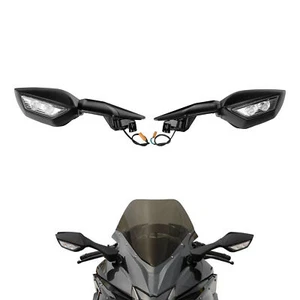 Rear View Side Mirrors LED Turn Signal Fit For Kawasaki NINJA H2 ZX1002 2019-24 - Picture 1 of 11