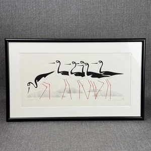 Vintage Ikki Matsumoto Limited Edition Signed Print “Six Stilts” 24" x 14" - Picture 1 of 11