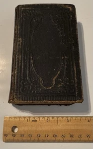 Rare Vintage Book Of Psalms, 1860? , Leather Cover, 3.5”x5.5”, Poor Condition - Imagen 1 de 14