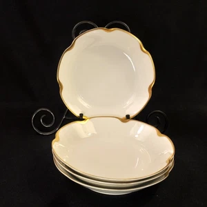 Limoges Haviland 4 Coupe Soup Bowls Gold Daubs Schleiger 19 Blank 125 1894-1931 - Picture 1 of 14
