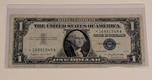 US One Dollar, 1957 A, $1 Silver Certificate Star Note  - Picture 1 of 2