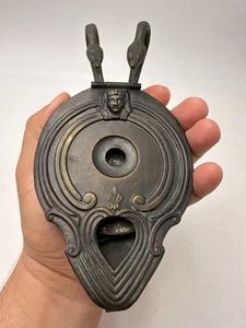 Ancien briquet de table à Méta alcool néo-Egyptien lampe à huile début de siècle - Foto 1 di 17