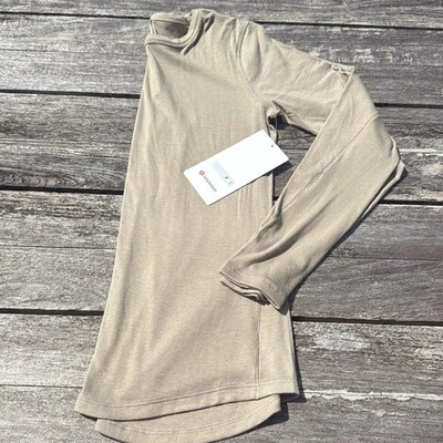 Lululemon Hold Tight Long-Sleeve Shirt sheer Oak size 8 NWT tan - Image 1 of 4
