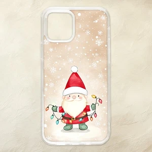 Cute Santa Claus Christmas Lights Snow Phone Case iPhone Samsung Motorola Pixel - Picture 1 of 1
