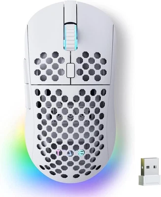 TMKB Falcon M1 Wireless Gaming Mouse, 24000DPI Optical Sensor, Matte White  - Image 1 of 4