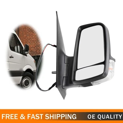 For 06-17 Mercedes Freightliner Dodge Sprinter 2500 3500 Right Side Mirror Black - Image 1 of 4