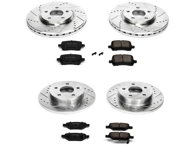 Kit de pastillas de freno y rotor delanteras y traseras para Pontiac G5 2009 CV913QP 2008-2010 Foto 1 de 1