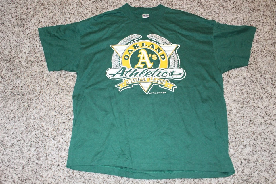 Vintage MLB Trench Oakland Athletics Trench USA Shirt Mens XL MInt Baseball 1991 - Image 1 of 4